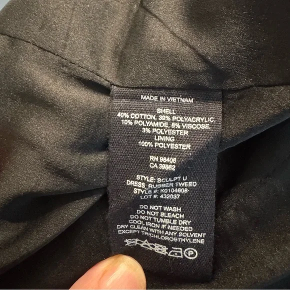 Theory Black and White Tweed Dress Sz 4 - Picture 8 of 9